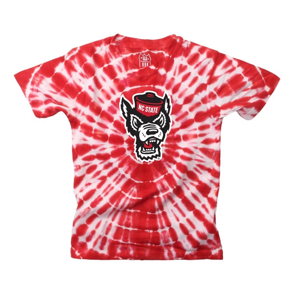 Red Junior Short Sleeve Tie-Dye Tee